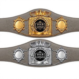 Cinturón de campeonato personalizado de latón y cuero para UFC, lucha libre, deportes de competición, bajo MOQ, cinturón de título unisex, cinturón de título de boxeo - Product Image 1