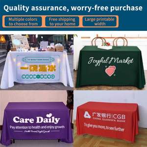 Mantel Personalizado para Ferias Comerciales de 4 pies/6 pies/8 pies, Tejido de Punto con Logotipo Impreso a Todo Color, Banner Publicitario para Promoción - Product Image 5