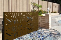 Panneaux de clôture en aluminium découpés au laser décoratifs pour villa et jardin, clôture de piscine en acier corten, écran métallique, clôture de jardin