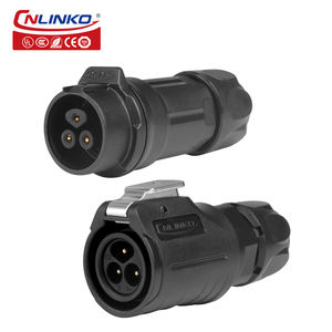 Cnlinko LP16 3-контактный разъем ip68 пластиковый проводной винт круговой водонепроницаемый авиационный Разъем 3-контактный Электрический проводной разъем - Product Image 5
