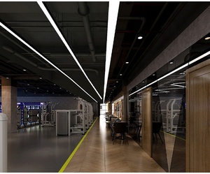 Modernes kommerzielles Innen büro Aluminium Blends chutz Verbin dbare oberflächen montierte Decke Abgehängte LED-Pendel leuchte - Product Image 5