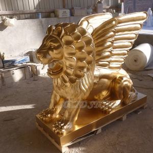 Estatua De León de latón fundido decorativa para jardín exterior grande - Product Image 3