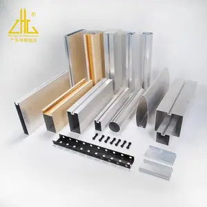 Extrusions d'aluminium Zhonglian Plafonds tendus Profils d'aluminium Couleur du bois