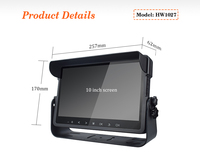 Monitor de Pantalla Impermeable de Grado Marino de 10 Pulgadas, FCC RoHS, Pantalla Dividida de 4 Canales, Resistente a Golpes, para Barcos, Vehículos Comerciales Pesados