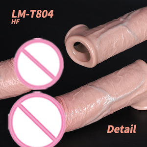 Erwachsenen-Sexspielzeug für Männer: Wasserdichte Penisvergrößerungshülle mit Echtem Gefühl, Umweltfreundliches Flüssigsilikon-Kondom (Verlängerte Nutzung) - Product Image 3