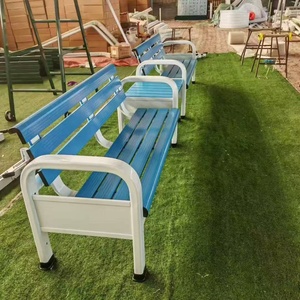 Panca da <span class=keywords><strong>Giardino</strong></span> Moderna per Esterni con Struttura in Legno e Metallo, Design Resistente all'Acqua e Durevole - Product Image 4