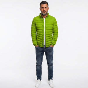 <b>Mens</b> <b>Warm</b> Quilted Puffer <b>Jacket</b> Fashion Winter Cotton Filled Canvas Stand Breathable Quick Dry Front Custom Factory Direct Sale - Product Image 1