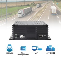 4CH 1080P Mobil DVR 2TB HDD Araç Video Kaydedici, 4G GPS WiFi MDVR ile Taksi Van Filosu Uzaktan İzleme ve Takip Sistemi için