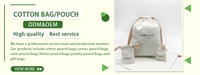 Sac à poussière en coton avec cordon de serrage, imprimé avec un logo personnalisé de la marque Bai Shun, écologique, recyclable, pochette en tissu doux, enveloppe de rangement