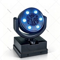 FEIYUEYUE Machine à bulles à tête mobile DMX 9 canaux 6x8W LED RGB jaunes 110-220V avec télécommande ABS pour effets de scène, idéale pour fêtes, clubs et bars