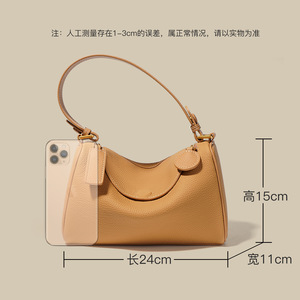 Bolso bandolera de hombro de gran capacidad de invierno de piel de vaca auténtica con logotipo personalizado, bolsos de cuero de alta calidad para mujer - Product Image 6