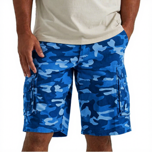 Shorts cargo camouflage pour homme, taille mi-haute, élastique, respirant, en toile, style bermuda, décontracté, avec poches - Product Image 6