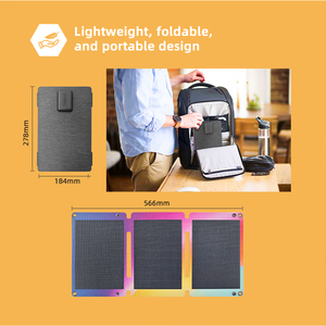 Panneaux solaires pliables colorés personnalisés en Chine, portables, 23W, étanches, pour l'alimentation des téléphones mobiles - Product Image 2