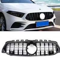 Grille de radiateur avant de style A45 AMG GT en noir brillant argenté, remplacement direct pour Mercedes Benz Classe A W177 pré-2019-2022