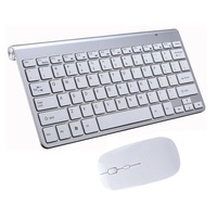 Kit de Teclado y Ratón Inalámbrico 2.4G Compacto y Portátil con Tecla de Comando y Atajos Multimedia para iPad, Mac, Android, Windows, Tablet y PC