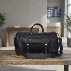 Última Llegada B S International BTR00578 Bolso de Viaje Vintage de Cuero Genuino con Cierre Giratorio, Impermeable, Ligero, 76-120L+ - Product Image 1