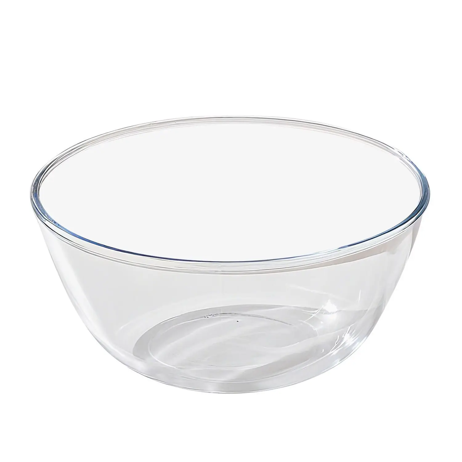 Round Glass Salad Bowl for Home Kitchen Use Heat Resistant Microwave Safe Party Ready Modern Design Different Sizes
