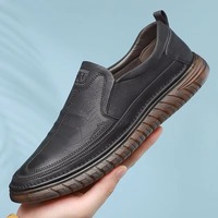 Chaussures décontractées en cuir haut de gamme pour hommes WH8027 - Résistantes à l'usure, amortissantes, dessus en cuir de vachette véritable, semelle extérieure en caoutchouc, style Brock