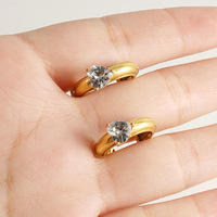 Boucles d'oreilles créoles transparentes en acier inoxydable 304 plaqué or 18 carats sous vide, créoles ouvertes de 18 mm, bijoux romantiques étincelants, cadeau pour femme, paires