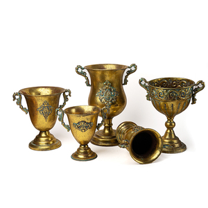 JAYWOOD – <span class=keywords><strong>vase</strong></span> à fleurs <span class=keywords><strong>en</strong></span> métal de haute qualité, fait à la main, vintage, vieux point de fleur, or, décoration de mariage, <span class=keywords><strong>vase</strong></span> à fleurs multi-styles - Product Image 2