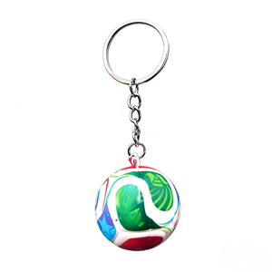 Llavero de Balón de Fútbol de Goma Elástica con Logotipo Personalizado, Diseño de Dibujos Animados en Acero Inoxidable, Regalo Duradero y No Tóxico - Product Image 2