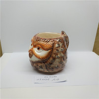 Tasses à café et à thé en porcelaine de style américain, multi-usages, 3D, motif de renard de Noël, classiques, faites à la main, mignonnes, étanches, grandes