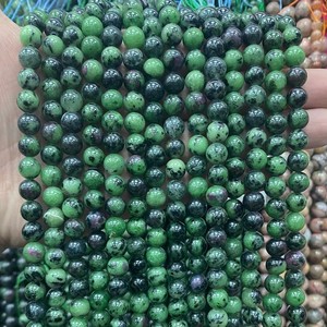 Perles de pierres précieuses rondes en vrac à bas prix 6/8/10 mm, Epidote, Quartz <span class=keywords><strong>Jaune</strong></span> Feu, Cordierite, Perles de puissance curative pour la fabrication de bijoux - Product Image 1