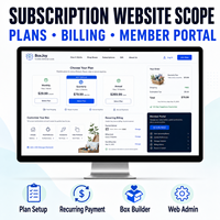 Diseño y Desarrollo de Sitios Web de Comercio Electrónico con Suscripciones Personalizadas, Selección de Planes, Facturación Recurrente y Personalización de Cajas