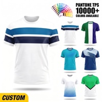 T-shirt à manches courtes pour homme avec impression personnalisée OEM ODM, impression par sublimation, impression intégrale 3D pour maillot de football