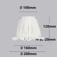 Abat-jour de lampe de table en tissu blanc moderne fait main, mini, écologique, pour mariage, intérieur, décoration d'éclairage domestique