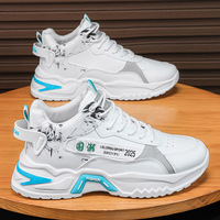 Prix de gros Nouvelles baskets de printemps pour hommes, style étudiant et jeune, décontractées, de sport et de course, à semelle épaisse, montantes et robustes