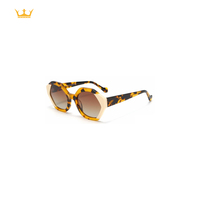 Lunettes de soleil unisexes tendance avec logo personnalisé, verres dégradés UV400, monture géométrique pleine, lunettes de soleil de luxe pour l'extérieur