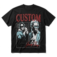 T-shirt basique pour homme en coton 280 GSM, coupe ample à épaules tombantes, col rond uni, manches courtes, personnalisable avec logo, décontracté, MOQ 1