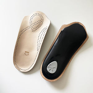 Soletta Piatta in <span class=keywords><strong>Pelle</strong></span> EVA per Scarpe Sportive, Inserto Comfort 3/4 con Cuscinetto per <span class=keywords><strong>Tallone</strong></span> e Anteriore del Piede, Supporto per Arco Plantare - Product Image 3