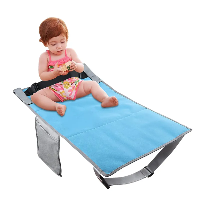 Reposapiés de avión para niños pequeños, alfombrilla extensora de asiento de avión, hamaca de cama de viaje portátil para niños en el avión