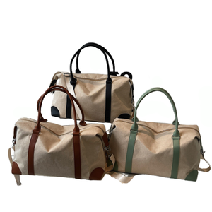 Tragbare Reisetasche Große Kapazität Vintage Polyester Leinwand Reisetasche Reiß verschluss Modische Sport Fitness Ausrüstung für Frauen Männer - Product Image 1