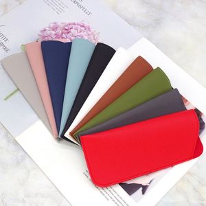 Étui portable pour lunettes de soleil à poche inclinée, nouveau sac en cuir rectangulaire épaissi et écologique pour lunettes de lecture, rangement anti-poussière - Product Image 1