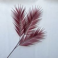 Feuilles de palmier Areca artificielles de haute qualité, faites à la main, à 3 branches, série Forêt, pour la décoration intérieure