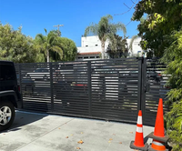 Portail électrique rétractable en aluminium pour villa, cour, portail moderne suspendu flottant, portail cantilever pour allée