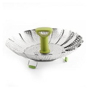 Accessoire de cuisine commerciale Acier inoxydable Télescopique Pliant Lotus Food Steamer avec Poignée - Product Image 2