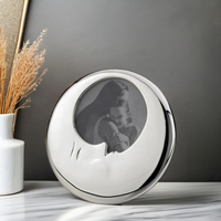 Cadre photo lune en alliage argenté de haute qualité, luxe léger, pour décoration de maison et de chambre de bébé, écologique, durable, nouveau cadeau pour bébés et enfants