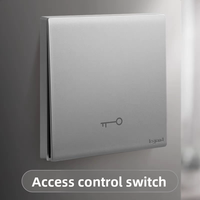 Untuk Tombol Keluar Sakelar Dinding Kontrol Akses Model Pembuka Pintu Panel Besar yang Dapat Melepaskan Diri Sendiri F6 10A 220V Asli