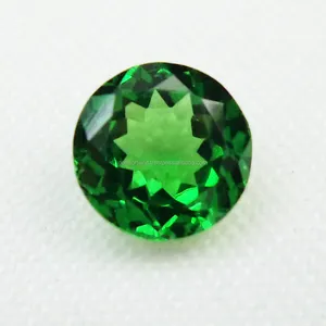 พลอยโกเมนธรรมชาติทรงกลมเหลี่ยมเพชรพลอยสีเขียวขนาด 10 มม. รูปทรงคละแบบ สำหรับทำเครื่องประดับ รับผลิตแบบ OEM - Product Image 1