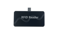 Lecteur RFID UHF portable de poche le plus petit, en ABS, avec port USB, compatible avec les smartphones, ISO18000-6C FHSS, portée de lecture de 8 cm, pour entrepôt