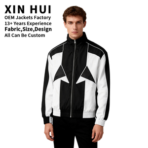 Chaqueta Cortavientos Delgada de Invierno para Hombre, Diseño Personalizado con Bloques de Color en Contraste, Estilo Techwear, Streetwear, Gótico, Bordado, Alta Calidad, Talla Grande - Product Image 2