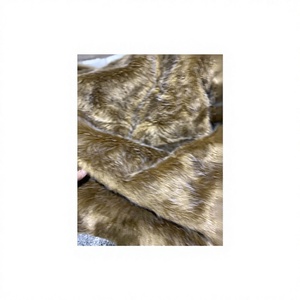 New arrival Gorgeous Brown shade, with tinted ends of guard hair Plush Faux <b>Fur</b> Fabric 58/60 Inch Wide Polyester Acrylic - Product Image 1