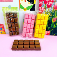 Jouet Squishy en forme de barre de chocolat multicolore, anti-stress, à rebond lent, vente en gros