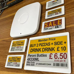 ป้ายราคาอิเล็กทรอนิกส์ ESL ขนาด 2.13 นิ้ว สำหรับร้านค้าปลีกใหม่ ระบบ ESL BLE ในระบบ EAS ป้ายชั้นวางสินค้าอิเล็กทรอนิกส์ขนาด 2.66 นิ้ว หน้าจอ E Ink แบบ BLE Wifi - Product Image 1