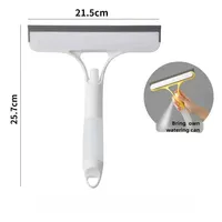 Brosse de nettoyage double face pour vitres avec microfibre et éponge TPR, idéale pour voiture, extérieur et salle de bain, emballée en boîte