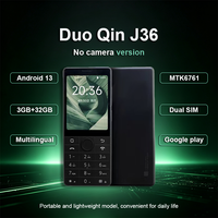 Teléfono Inteligente Duo Qin J36 Sin Cámara, 4G, Teclado, Android Mini, Compatible con Servicios de Google, Teléfono Móvil Seguro